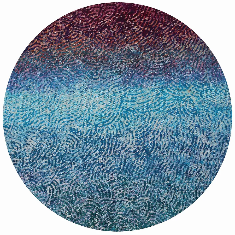 Image of Cosmology 3 — "Presence" Series by Maryan Besaga, size: 70 х70 см, made of pastel, paper, Graphics medium, from Ukraine, part of the PRESENCE series, priced at $3500