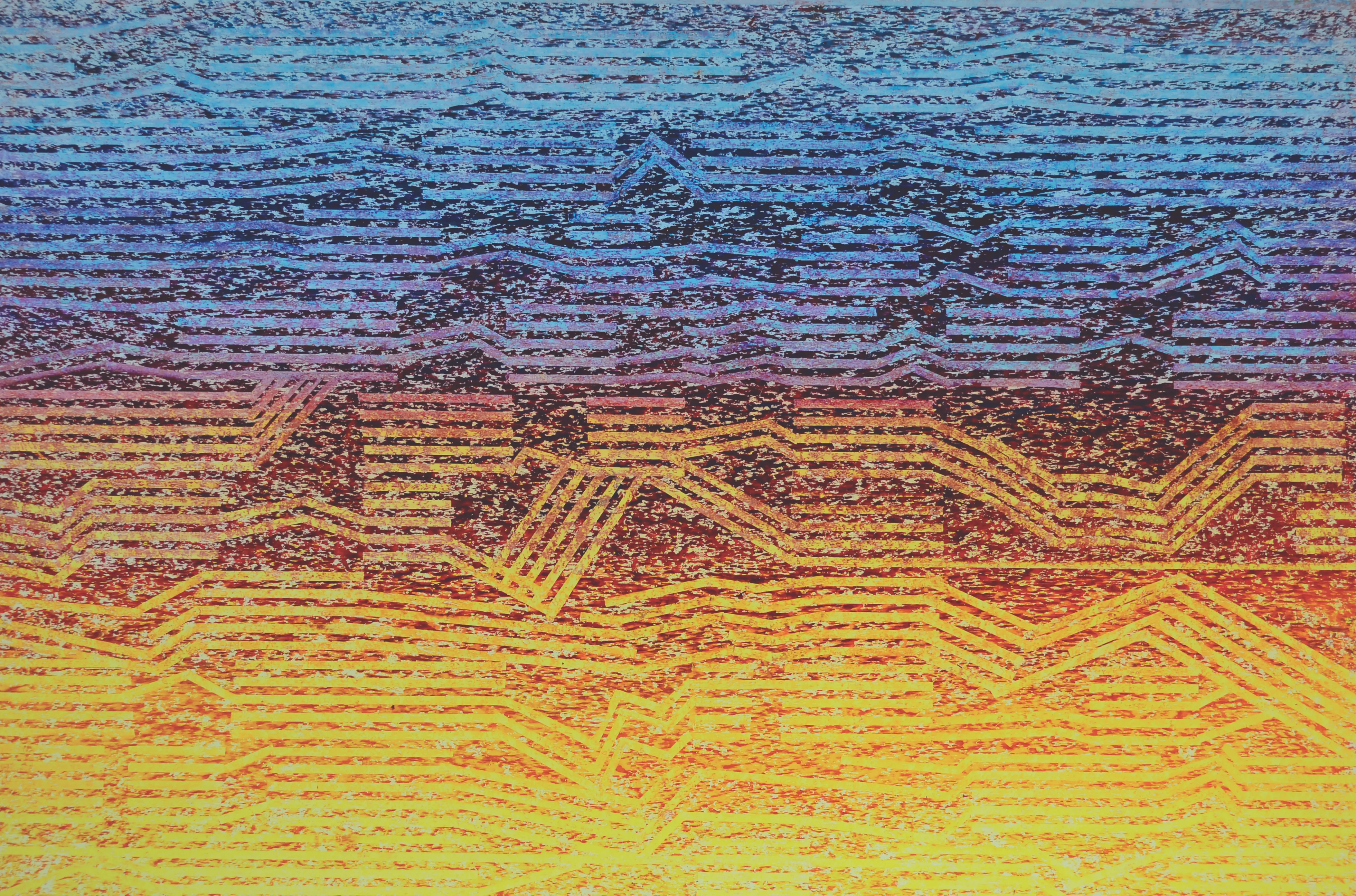 Image of Cosmology 12 — "Presence" Series by Maryan Besaga, size: 100х70 cm, made of pastel, paper, Graphics medium, from Ukraine, part of the PRESENCE series, priced at $2500
