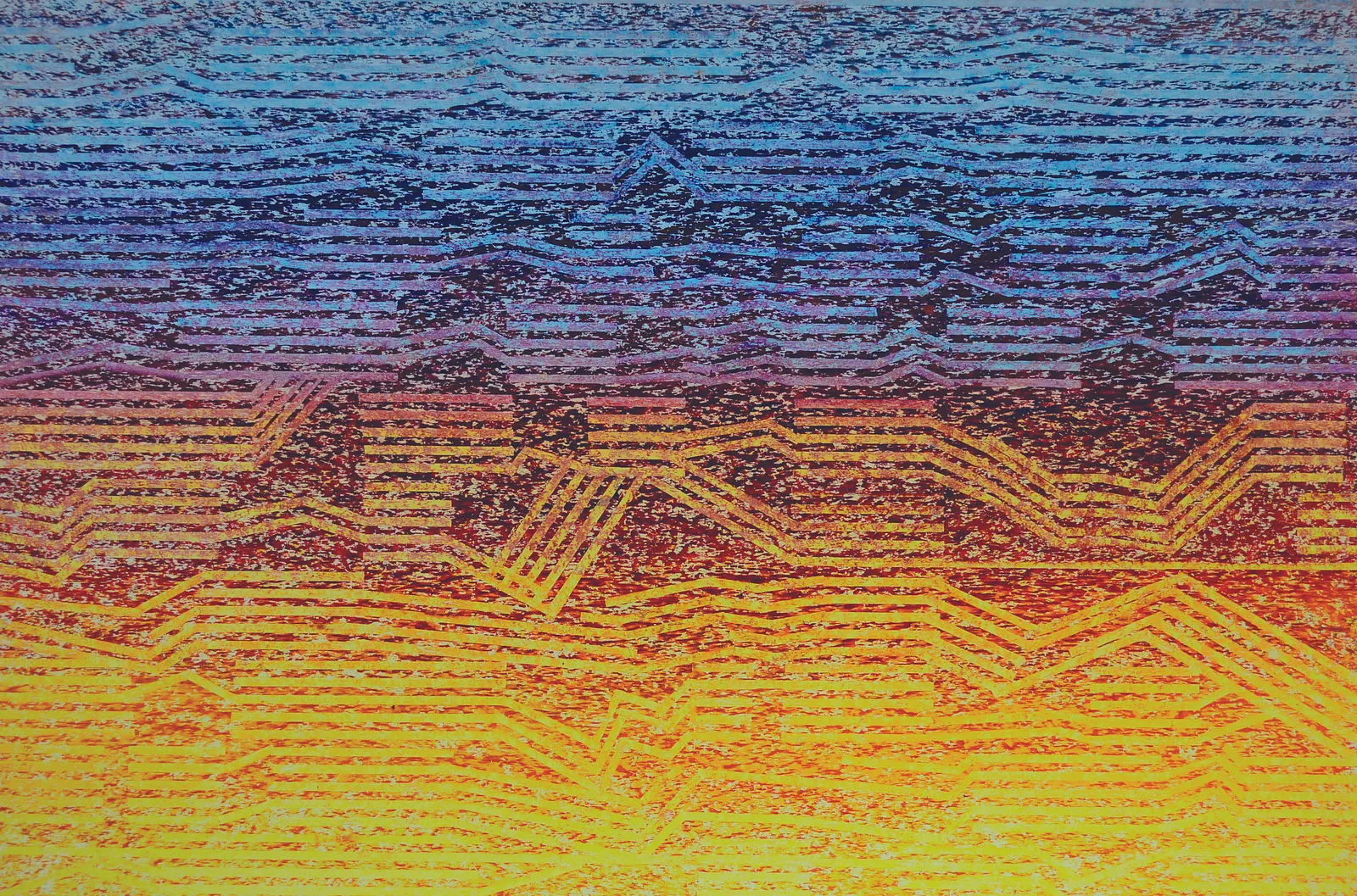 Image of Cosmology 12 — "Presence" Series by Maryan Besaga, size: 100х70 cm, made of pastel, paper, Graphics medium, from Ukraine, part of the PRESENCE series, priced at $2500