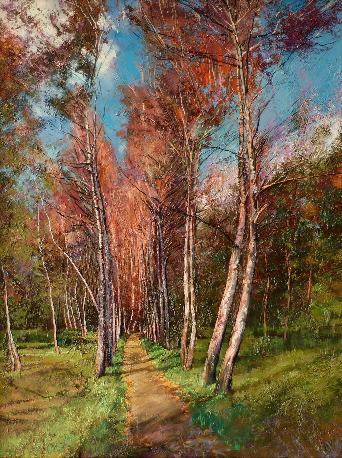 Зображення "Осінь. — Серія "Impressions"" від Мар'ян Бесага, розмір: 65Х85 cm, матеріали: олія, метал, медіум: Живопис, місто: Укарїна, серія: IMPRESSIONS