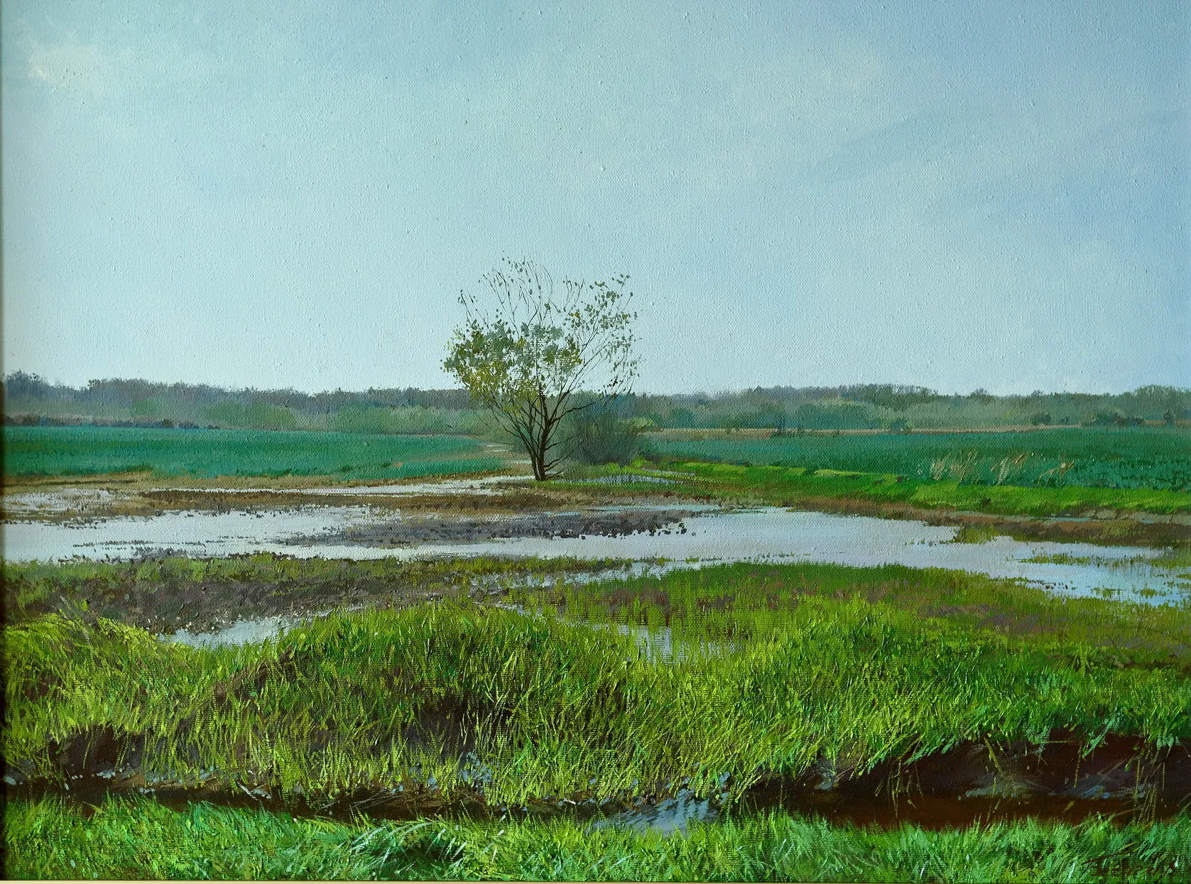 Image of Spring. "Impressions" Series. by Maryan Besaga, size: 60Х80 cm, made of oil on canvas, Painting medium, from Ukraine, part of the IMPRESSIONS series