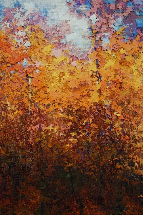 Image of October — "Impressions" Series by Maryan Besaga, size: 80Х60 см, made of oil on canvas, Painting medium, from Ukraine, part of the IMPRESSIONS series, priced at $2500
