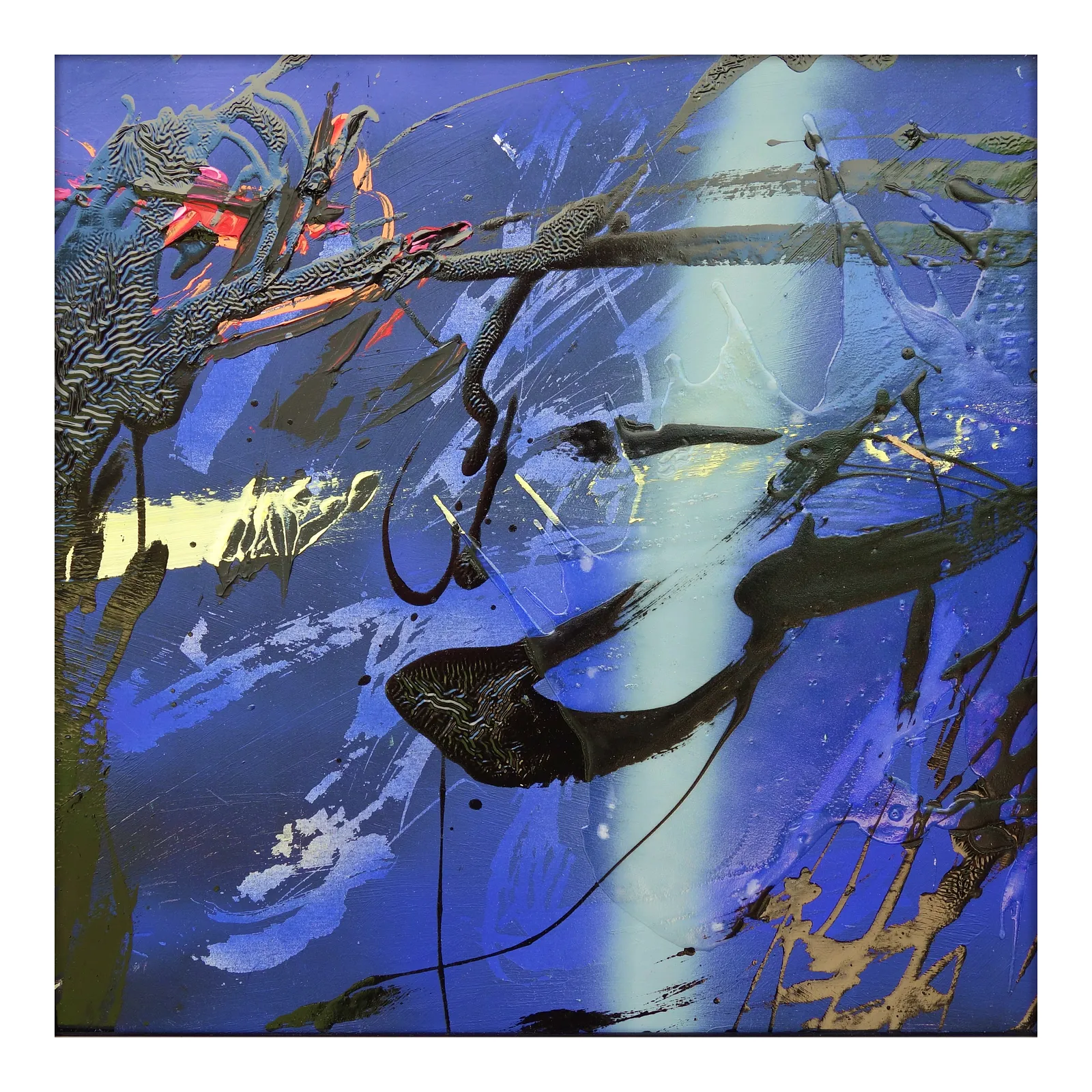Image of 02.15 — Series / Diaries / Signs of the Times by Maryan Besaga, size: 40 Х40 см, made of acrylic, enamel, wax, metal, Painting medium, from Ukraine, part of the Diaries / Signs of Time series, priced at €1500
