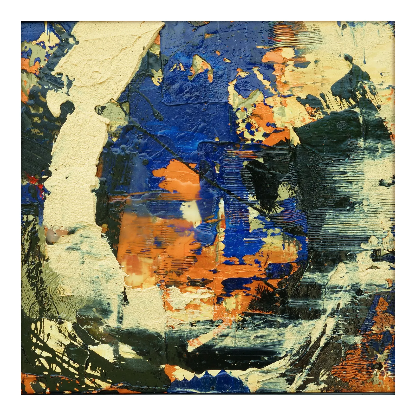 Image of 04.10 — Episode IV: Changes / Diaries / Signs of the Times / series by Maryan Besaga, size: 40 Х40 см, made of acrylic, oil, enamel, wax, metal, Painting medium, from Ukraine, part of the Diaries / Signs of Time series, priced at €1500