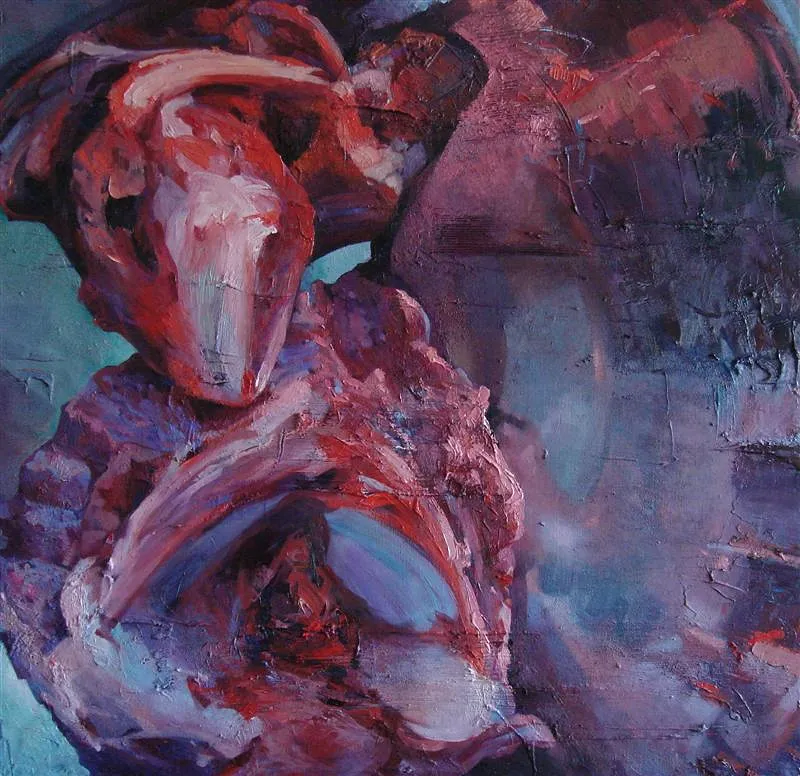 Image of Re-born II by Maryan Besaga, size: 90 Х 90 см, made of oil on canvas, Painting medium, from   Ukraine, part of the RE-BORN series, priced at $5000