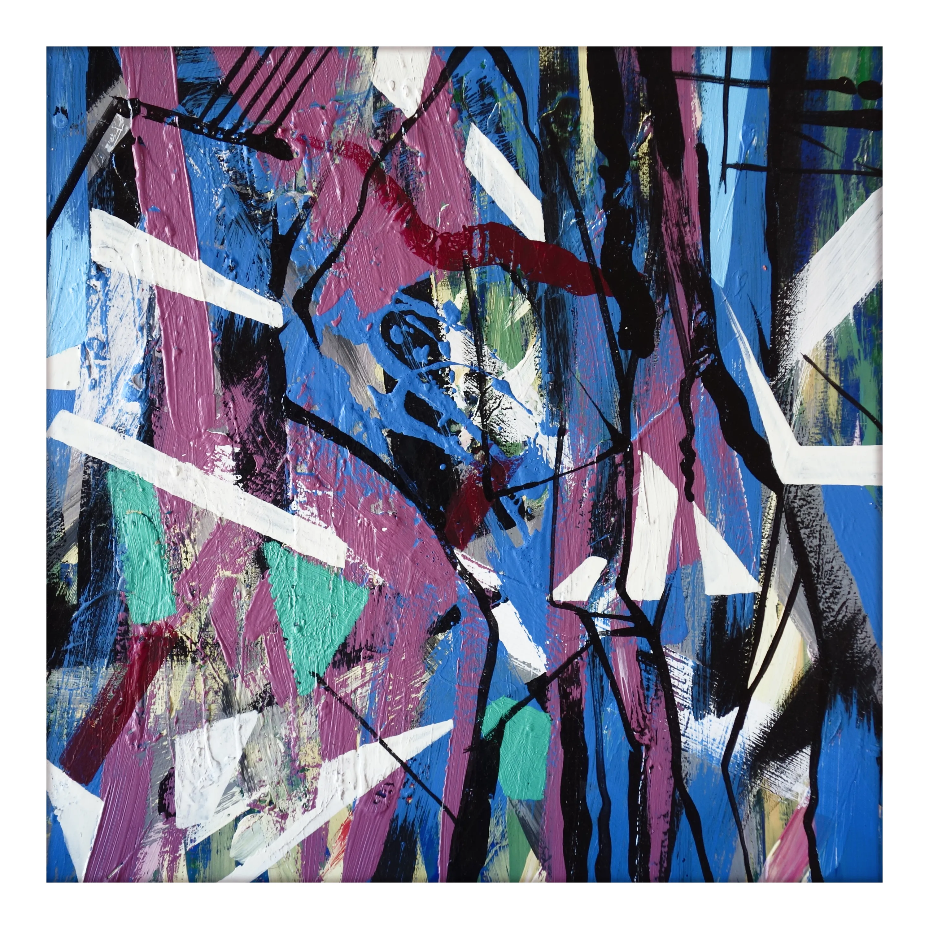 Image of 04.18 Diaries / Signs of the Times/ Series by Maryan Besaga, size: 40 Х40 см, made of mixed media on metal, Painting medium, from Ukraine, part of the Diaries / Signs of Time series, priced at €1500