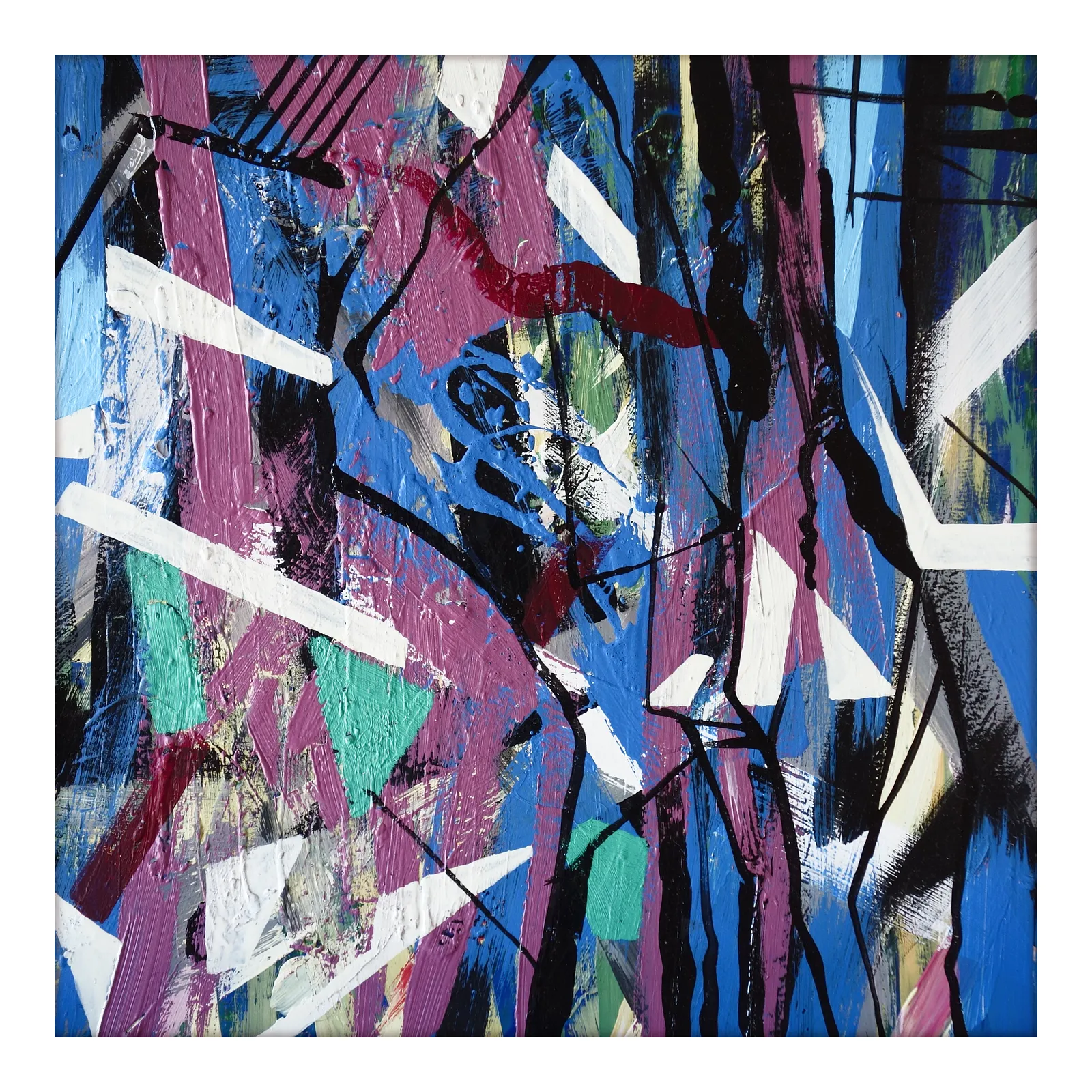 Image of 04.18 Diaries / Signs of the Times/ Series by Maryan Besaga, size: 40 Х40 см, made of mixed media on metal, Painting medium, from Ukraine, part of the Diaries / Signs of Time series, priced at €1500