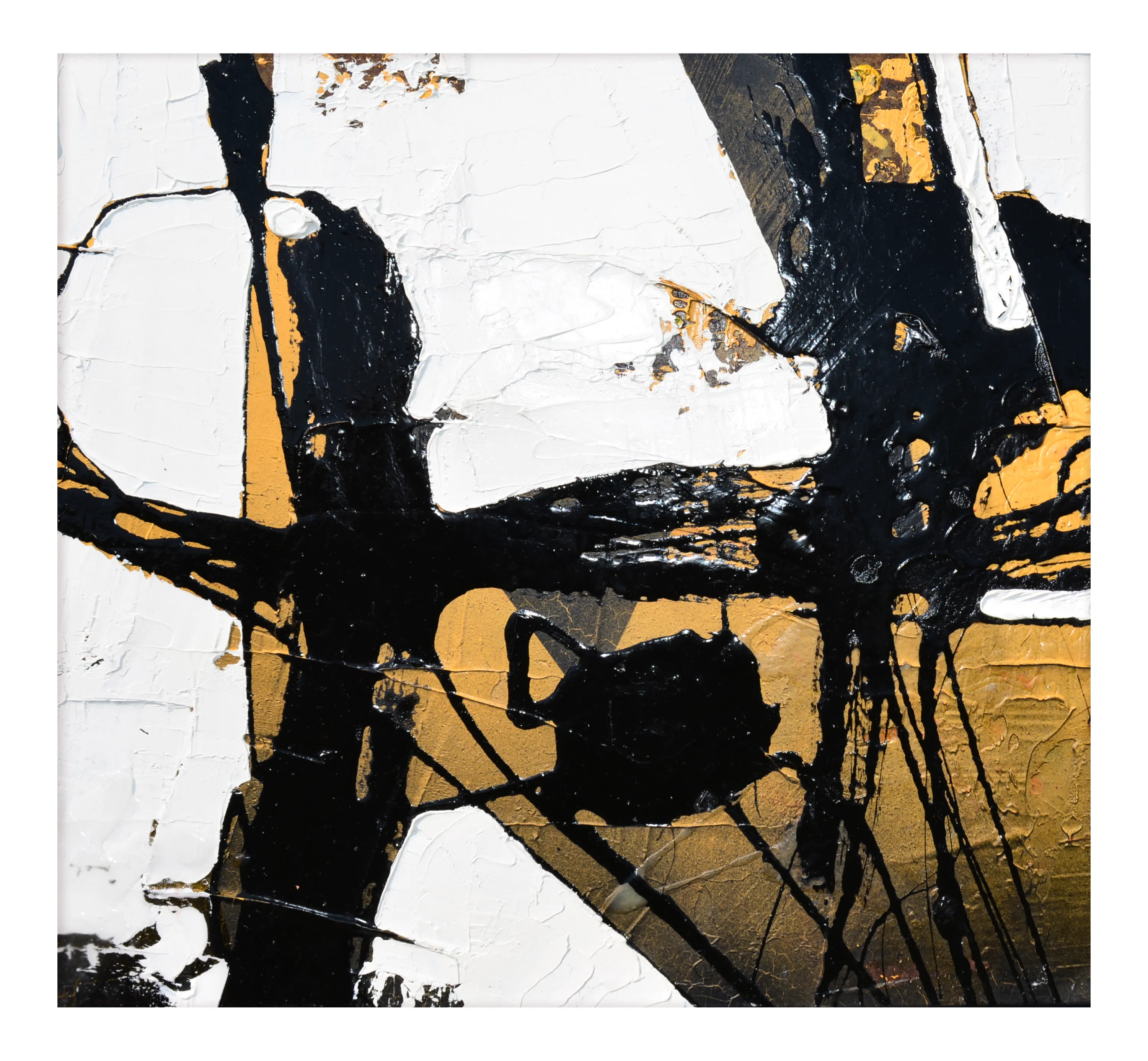 Image of 01.04 — Series / Diaries / Signs of the Times by Maryan Besaga, size: 40 Х40 см, made of mixed media on metal, Painting medium, from Poland, part of the Diaries / Signs of Time series, priced at €1500