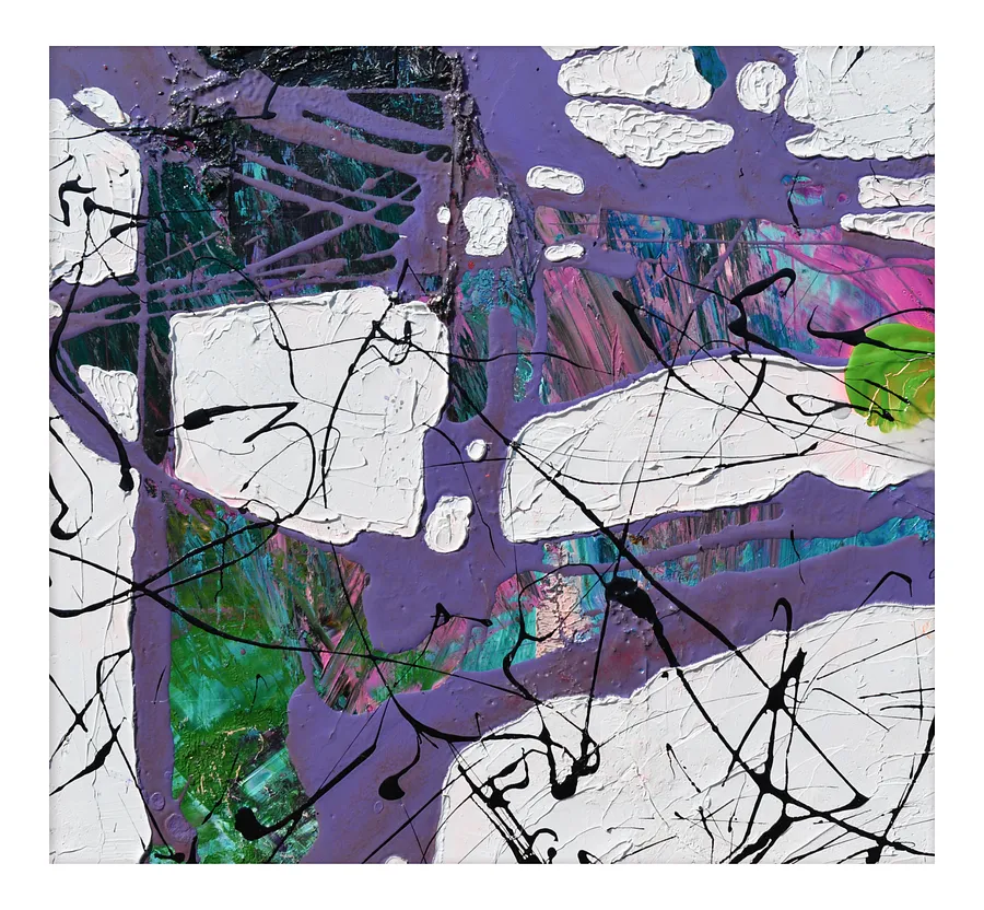 Image of 03.05  — Diaries / Signs of the Times / Series by Maryan Besaga, size: 40 Х40 см, made of mixed media on metal, Painting medium, from Poland, part of the Diaries / Signs of Time series, priced at €1500