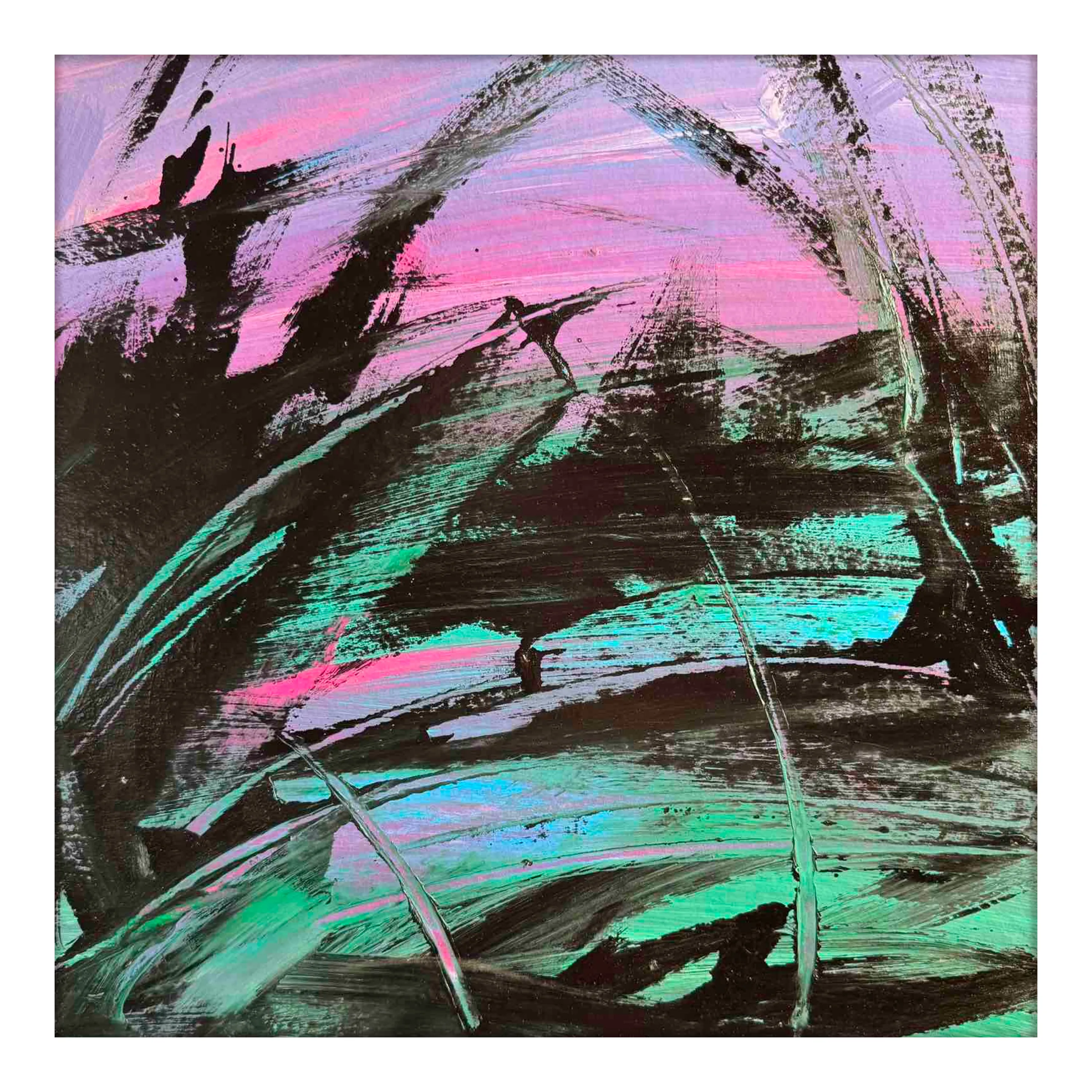Image of 02/12 — "Diaries / Signs of the Times" Series by Maryan Besaga, size: 40 Х40 см, made of acrylic, cardboard, Painting medium, from Ukraine, part of the Diaries / Signs of Time series, priced at €1500