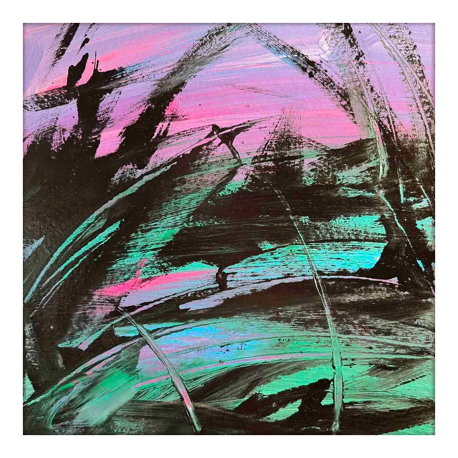 Image of 02/12 — "Diaries / Signs of the Times" Series by Maryan Besaga, size: 40 Х40 см, made of acrylic, cardboard, Painting medium, from Ukraine, part of the Diaries / Signs of Time series, priced at €1500
