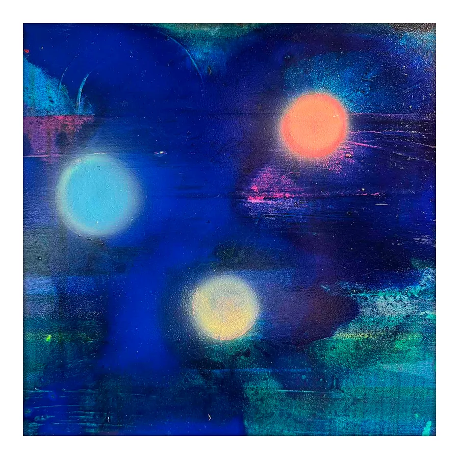 Image of 03.23 — "Diaries / Signs of the Times" Series by Maryan Besaga, size: 40 Х40 см, made of oil on cardboard, Painting medium, from Ukraine, part of the Diaries / Signs of Time series, priced at €1500
