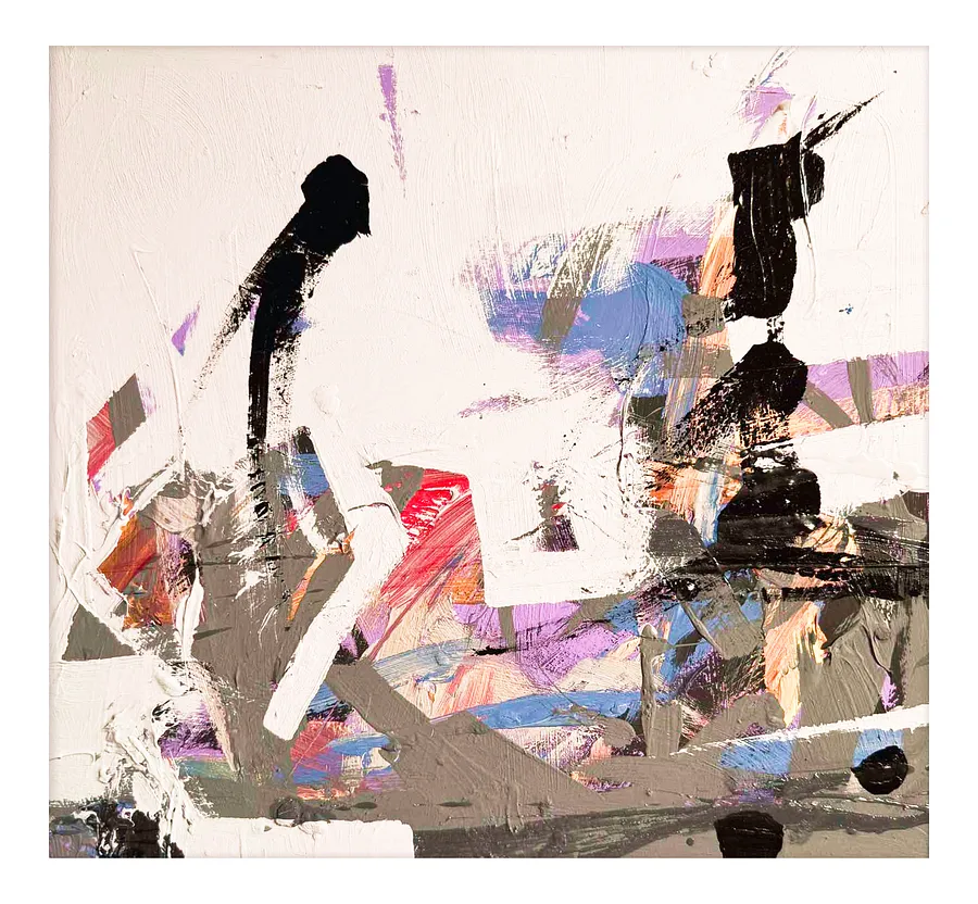 Image of 03.09  Diaries / Signs of the Times/ Series by Maryan Besaga, size: 40 Х40 см, made of mixed media on metal, Painting medium, from Ukraine, part of the Diaries / Signs of Time series, priced at €1500