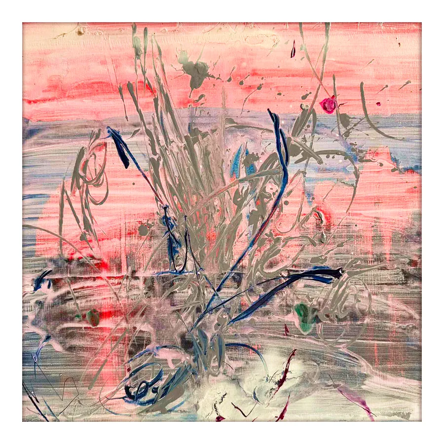 Image of 01.20 — New Encounter/ Series: "Diaries / Signs of the Times" by Maryan Besaga, size: 40 Х40 см, made of acrylic, cardboard, Painting medium, from Ukraine, part of the Diaries / Signs of Time series, priced at €1500