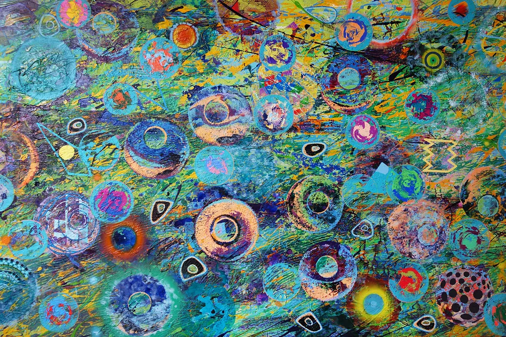 Image of "Origo / The Beginning" – Episode 05: "Prima Motus" Series by Maryan Besaga, size: 80х140 см, made of acrylic on canvas, Painting medium, from   Ukraine, part of the PRIMA MOTUS  series, priced at $8000