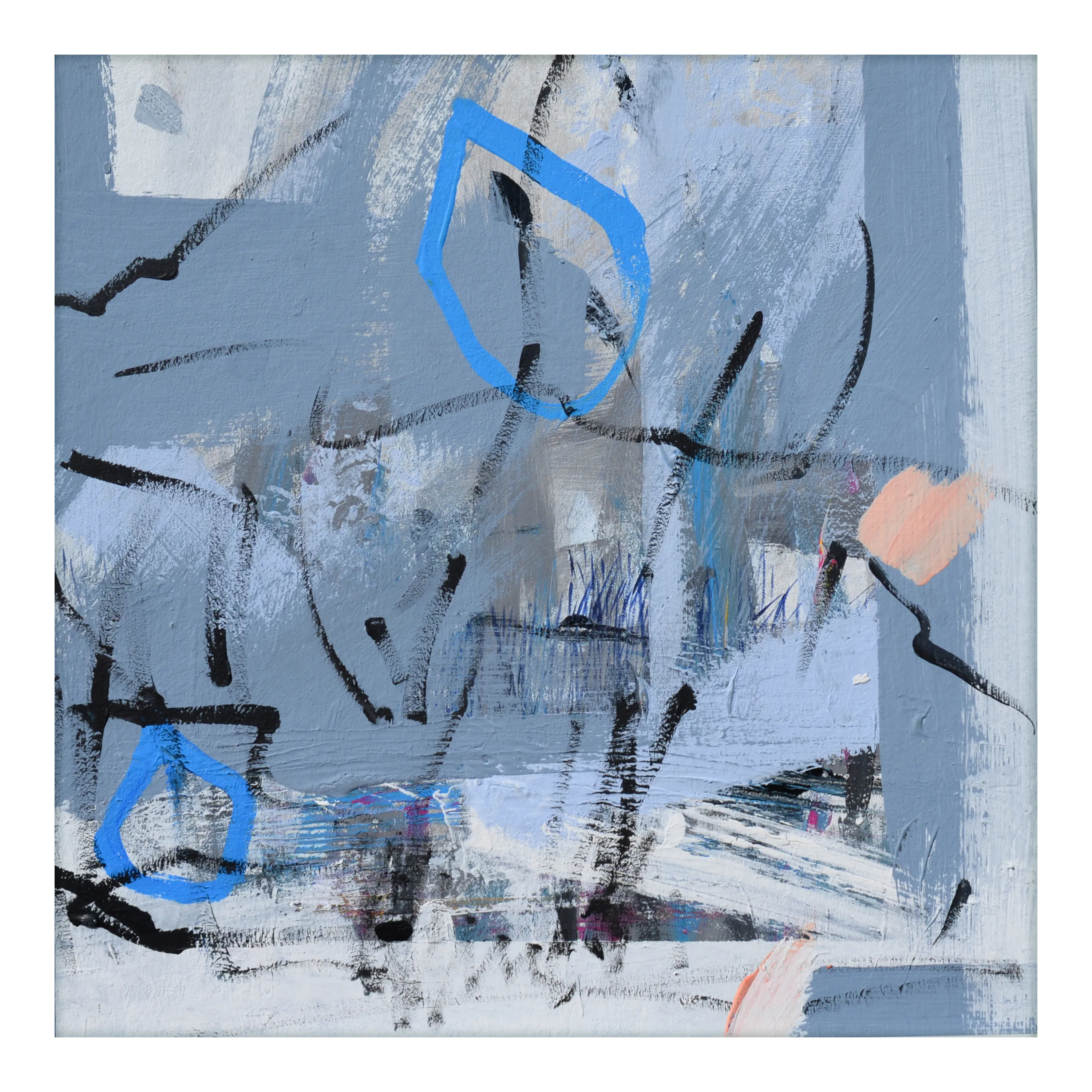 Image of 09/17 — Diaries / Signs of the Times / Series by Maryan Besaga, size: 40 Х40 см, made of acrylic, cardboard, Painting medium, from Ukraine, part of the Diaries / Signs of Time series, priced at €1500