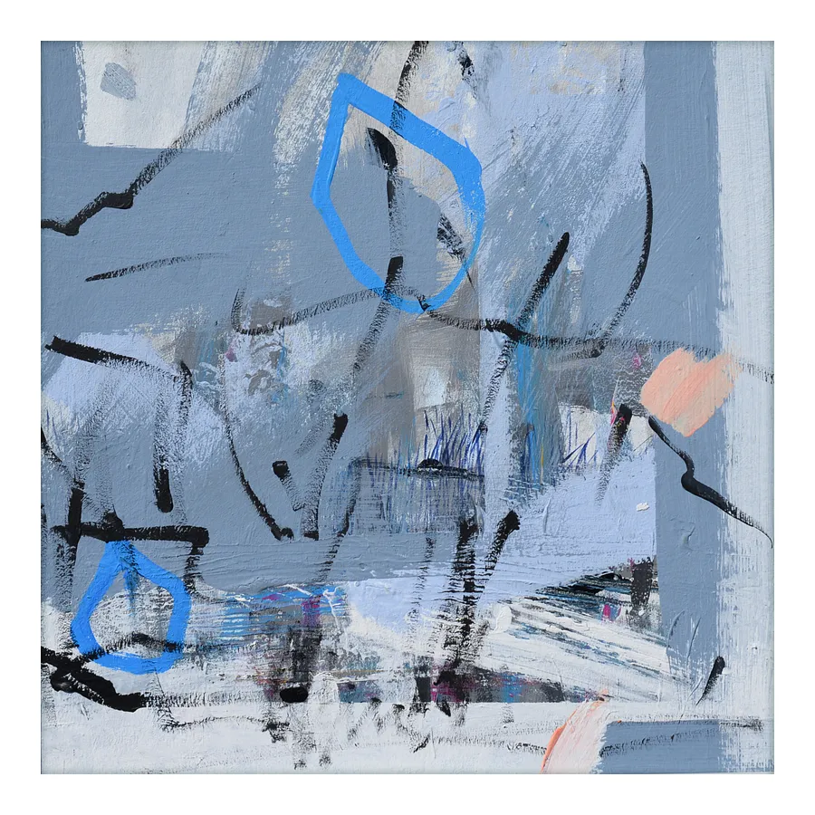 Image of 09/17 — Diaries / Signs of the Times / Series by Maryan Besaga, size: 40 Х40 см, made of acrylic, cardboard, Painting medium, from Ukraine, part of the Diaries / Signs of Time series, priced at €1500