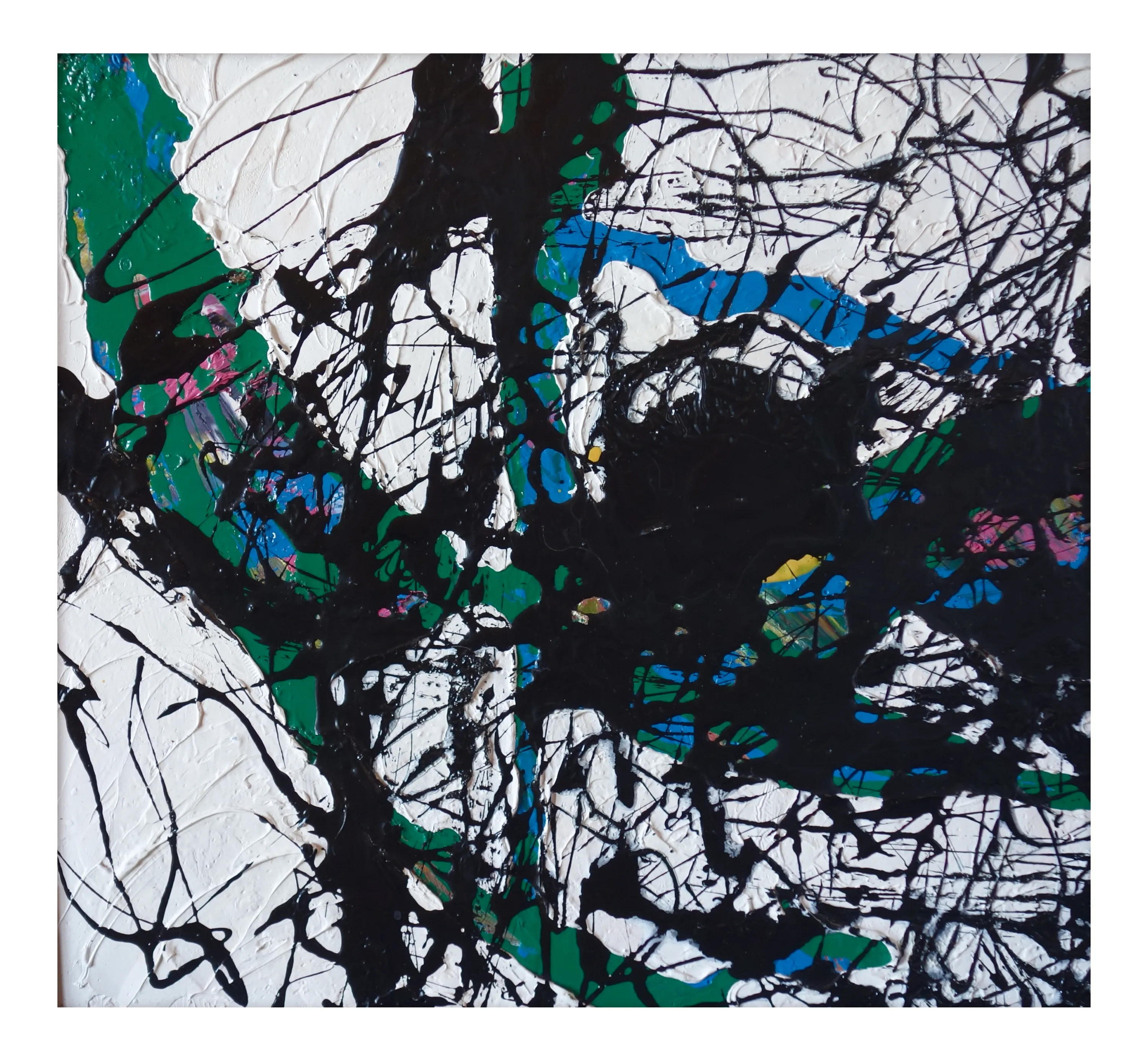 Image of 01.05  — Diaries / Signs of the Times / Series by Maryan Besaga, size: 40 Х40 см, made of mixed media on metal, Painting medium, from Poland, part of the Diaries / Signs of Time series, priced at €1500