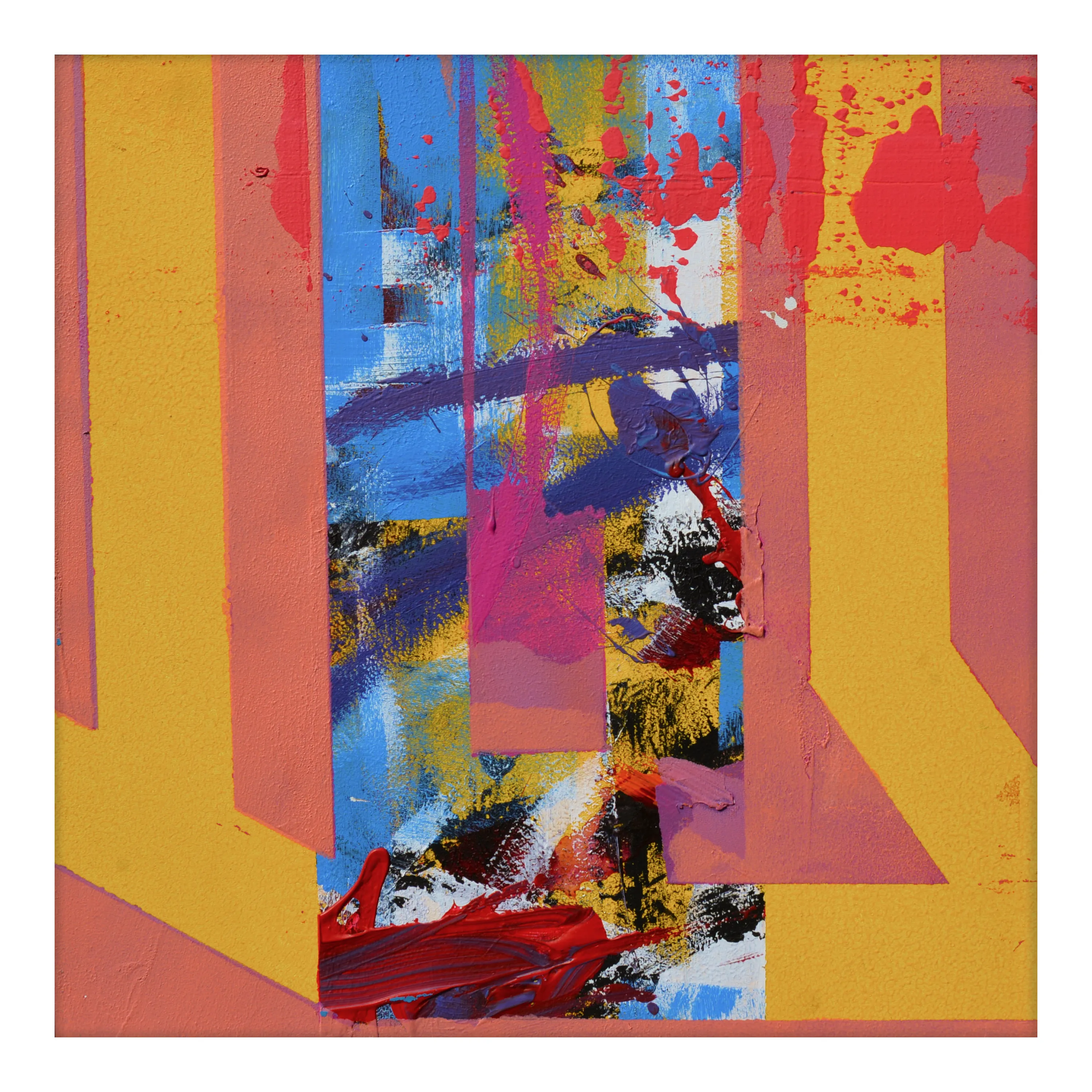 Image of 02.17 — Today / Series / Diaries / Signs of the Times by Maryan Besaga, size: 40 Х40 см, made of acrylic, cardboard, Painting medium, from   Ukraine, part of the Diaries / Signs of Time series, priced at €1500