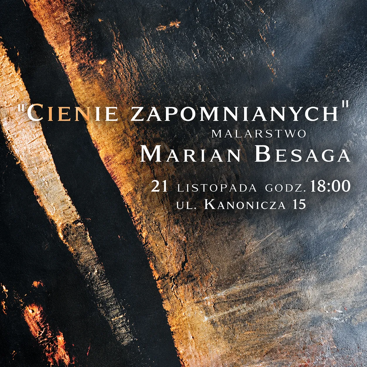 Обкладинка проєкту "ТІНІ ЗАБУТИХ " від Мар'ян Бесага, проєкт типу SELECTED SOLO EXHIBITIONS, базується у Краків, Польща  