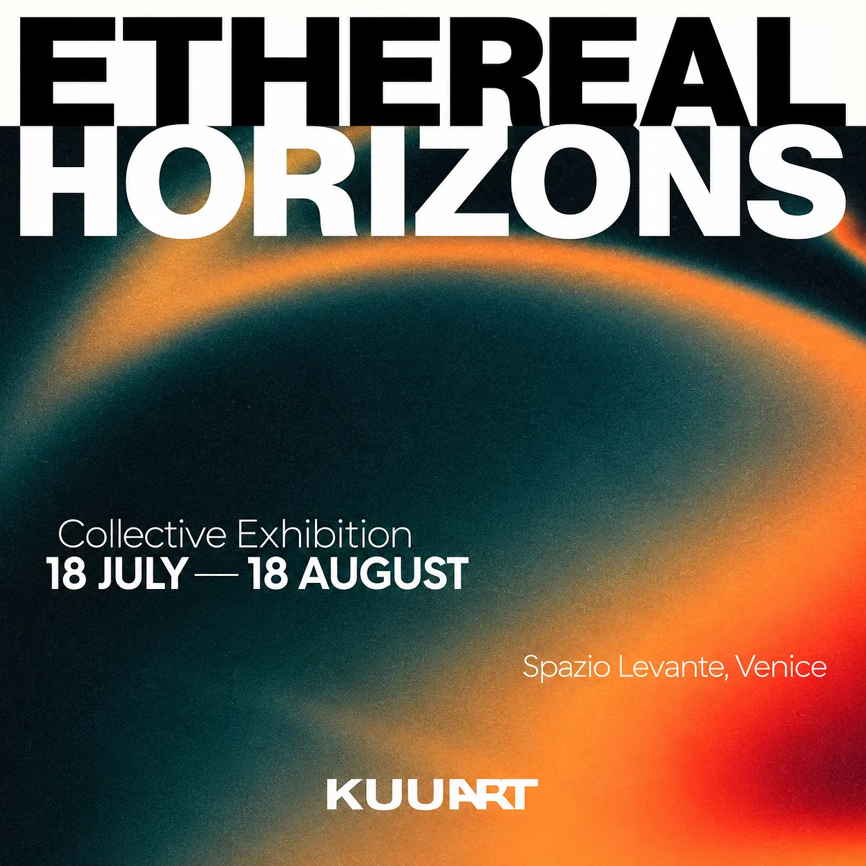 Обкладинка проєкту "ETHEREAL HORIZONS" від Мар'ян Бесага, проєкт типу SELECTED GROUP EXHIBITIONS, базується у Venice, Italy