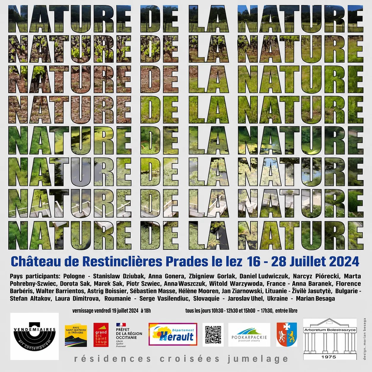 Обкладинка проєкту "NATURE DE LA NATURE " від Мар'ян Бесага, проєкт типу SELECTED GROUP EXHIBITIONS, базується у France